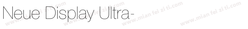 Neue Display Ultra字体转换